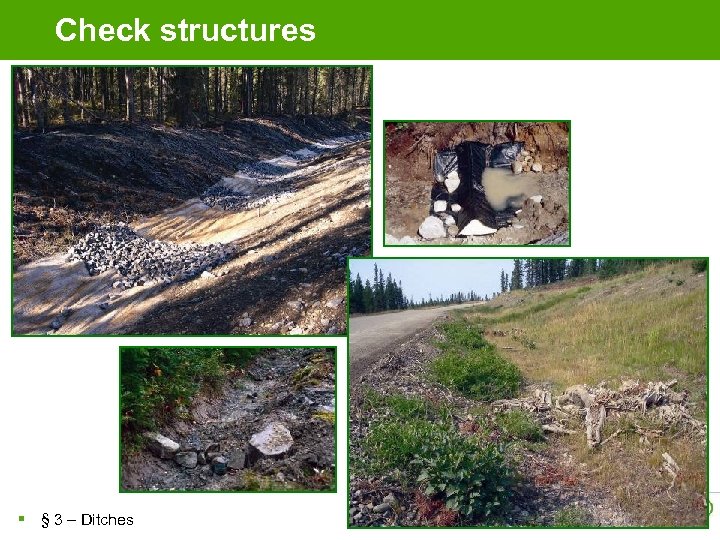 Check structures § § 3 – Ditches 