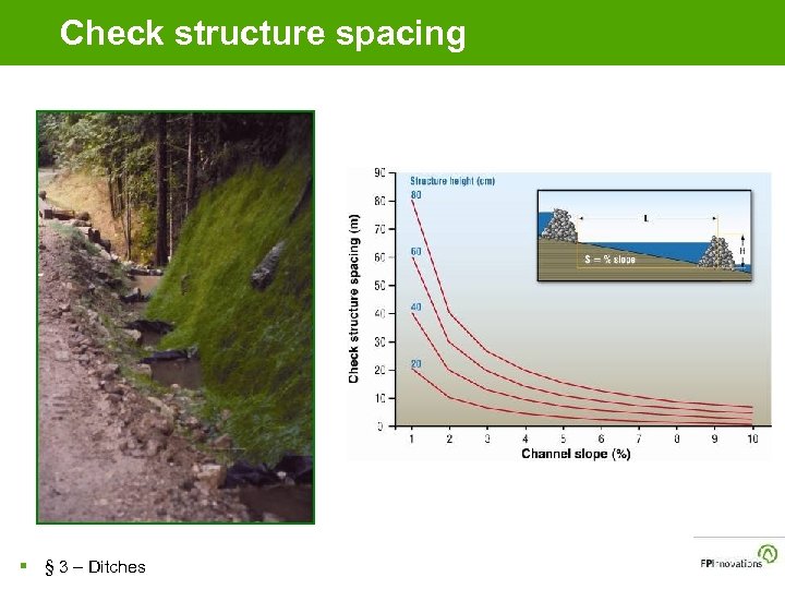 Check structure spacing § § 3 – Ditches 