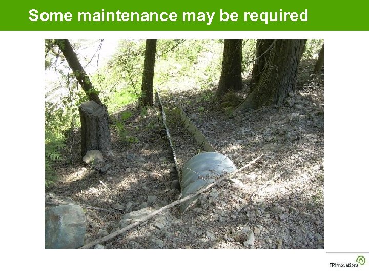 Some maintenance may be required 