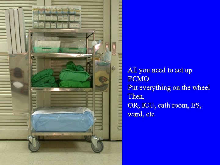 ECMO 作車 All you need to set up ECMO Put everything on the wheel