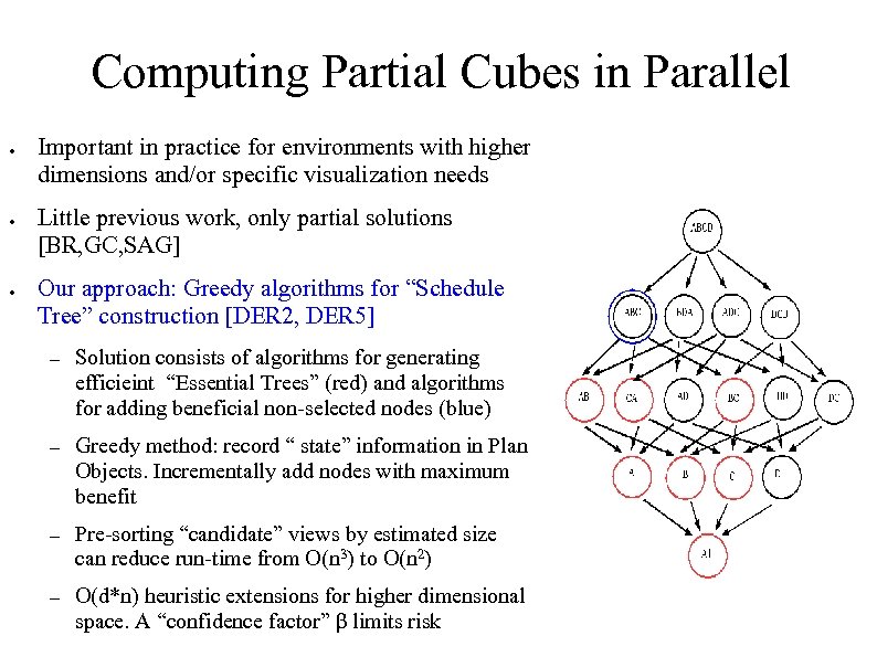 Computing Partial Cubes in Parallel ● ● ● Important in practice for environments with