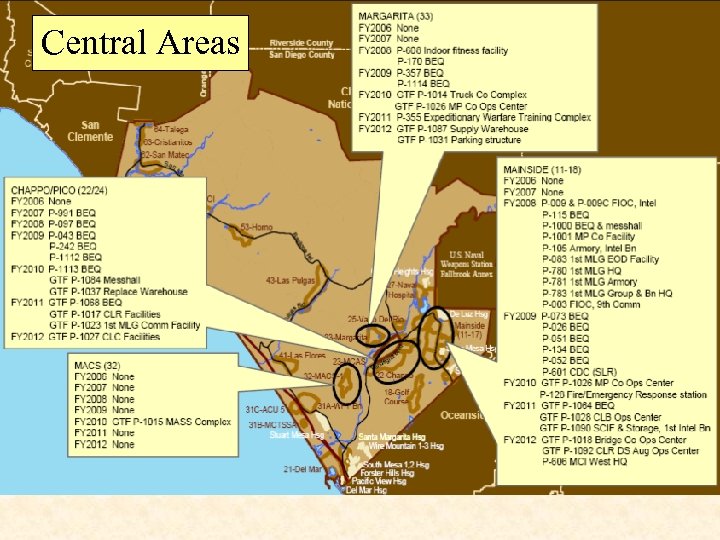 Marine Corps Base Central Areas Camp Pendleton 