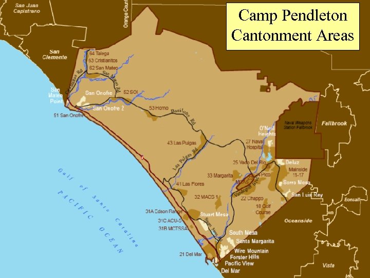 Camp Marine Corps Base Pendleton Cantonment Areas Camp Pendleton 