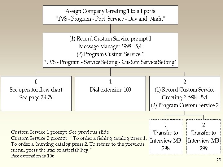 Custom Service 1 prompt See previous slide Custom Service 2 prompt “ To order