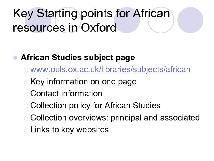 research topics for african studies