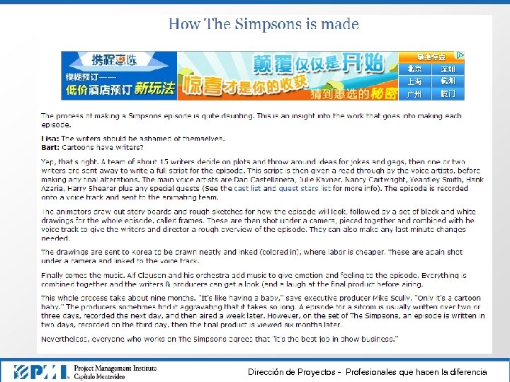 Dirección de Proyectos - Profesionales que hacen la diferencia 