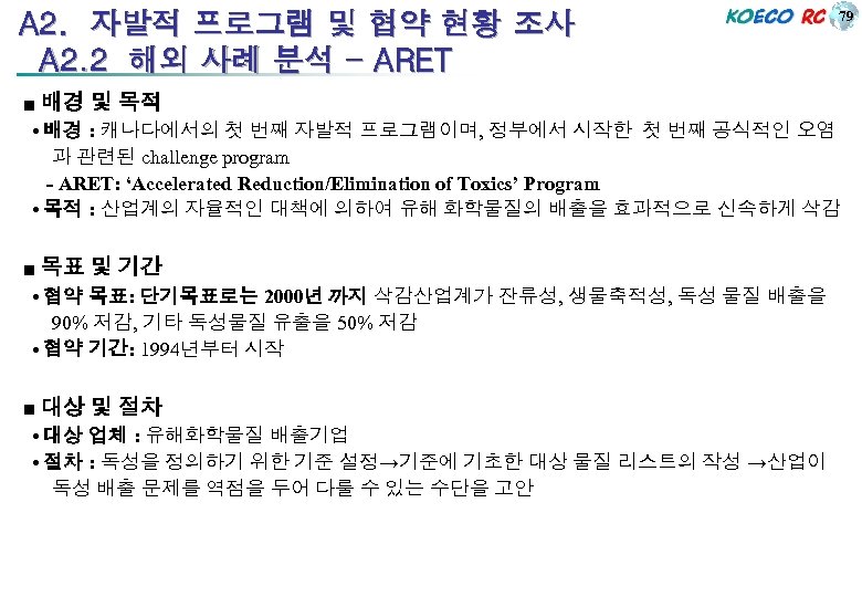 A 2. 자발적 프로그램 및 협약 현황 조사 A 2. 2 해외 사례 분석