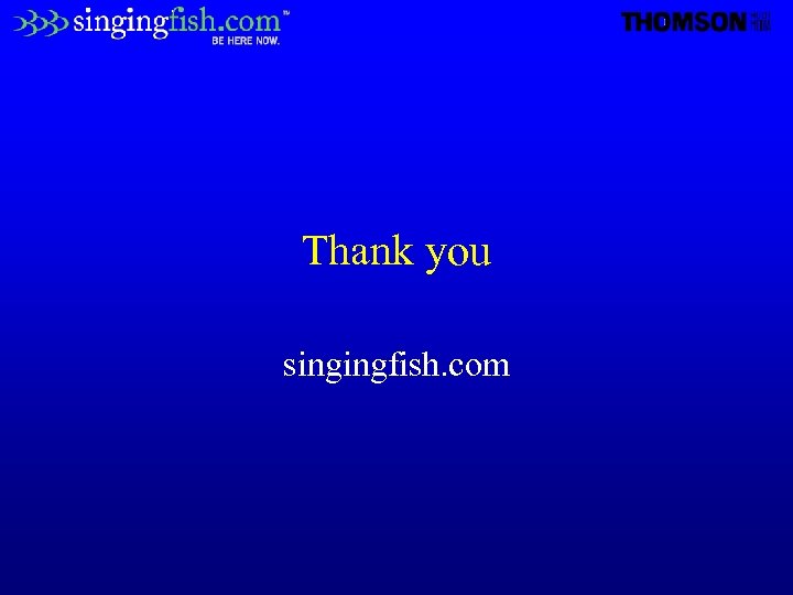 Thank you singingfish. com 