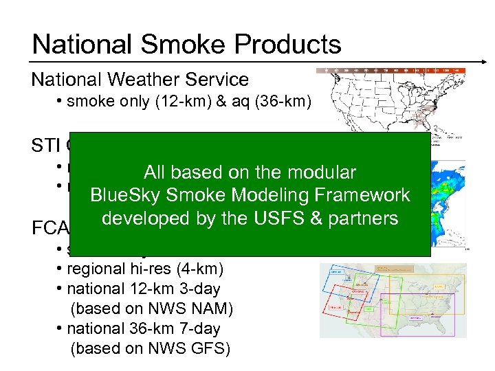 National Smoke Products National Weather Service • smoke only (12 -km) & aq (36