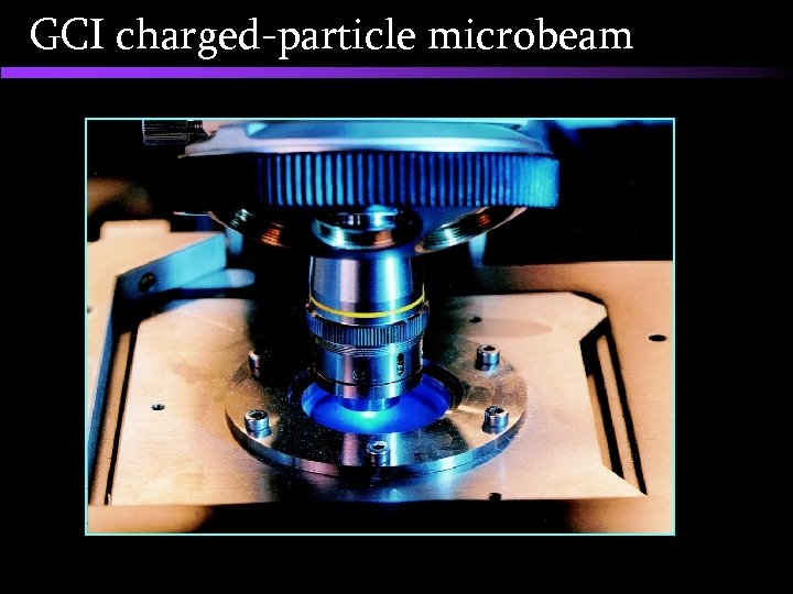 GCI charged-particle microbeam 