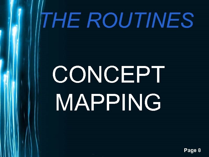 THE ROUTINES CONCEPT MAPPING Page 8 