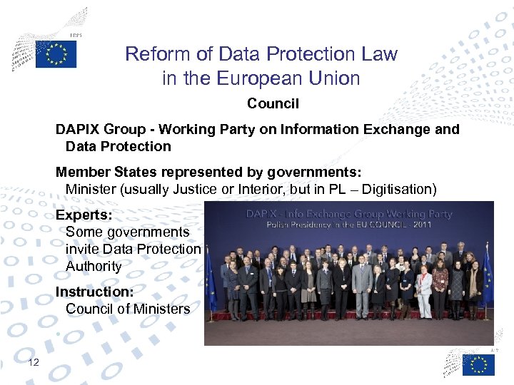 Reform of Data Protection Law in the European Union Council DAPIX Group - Working