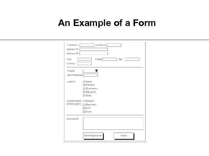 An Example of a Form 