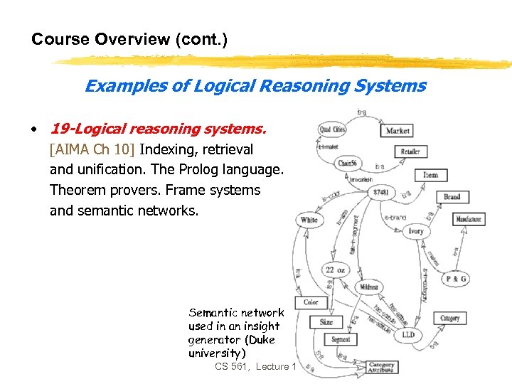 Course Overview (cont. ) Examples of Logical Reasoning Systems • 19 -Logical reasoning systems.