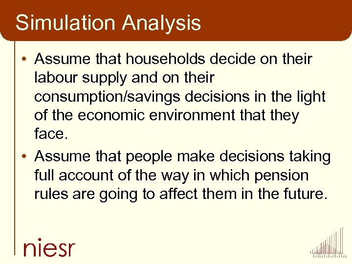 Simulation Analysis • Assume that households decide on their labour supply and on their