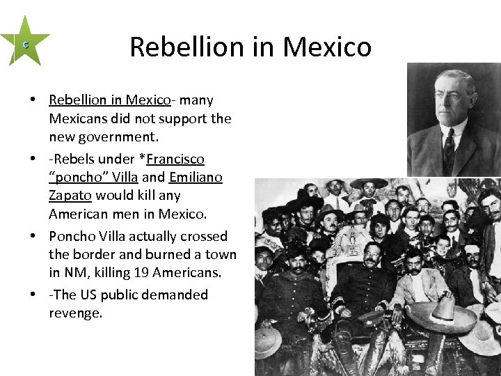 c Rebellion in Mexico • Rebellion in Mexico- many Mexicans did not support the