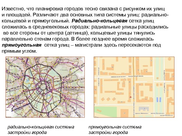 Определите тип города. Тип города Москвы радиально Кольцевая. Радиально-Кольцевая планировка города. Радиально Кольцевая структура Санкт Петербурга. Типы планировки городов.