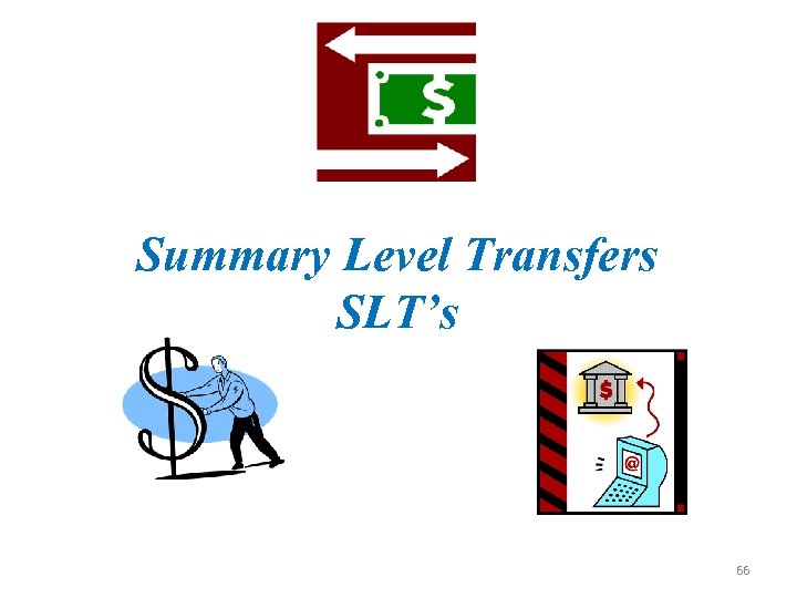 Summary Level Transfers SLT’s 66 