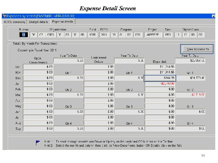 Expense Detail Screen 96 