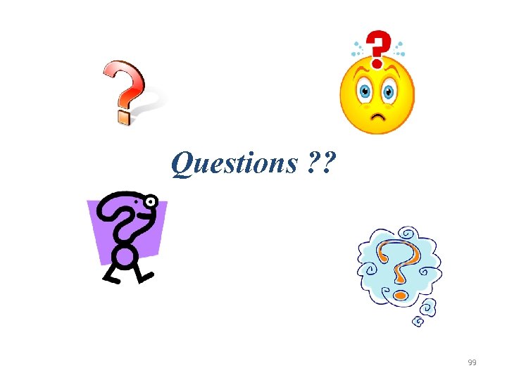 Questions ? ? 99 
