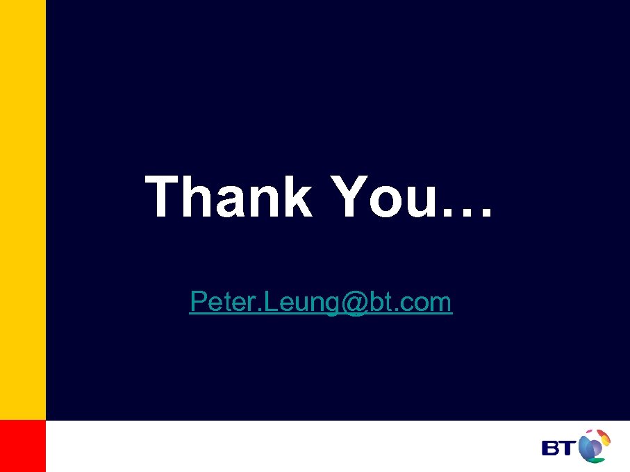 Thank You… Peter. Leung@bt. com 