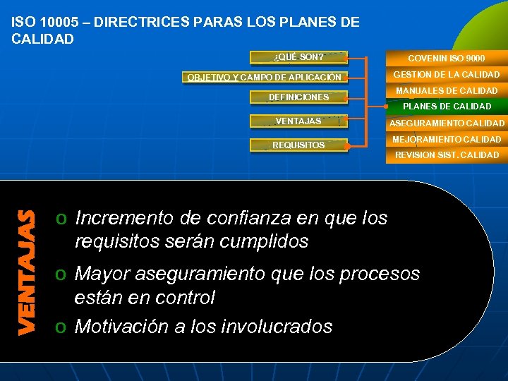 ISO 10005 – DIRECTRICES PARAS LOS PLANES DE CALIDAD ¿QUÉ SON? OBJETIVO Y CAMPO