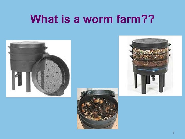 What is a worm farm? ? 2 