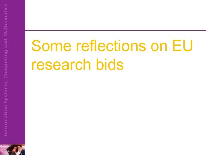 Some reflections on EU research bids 