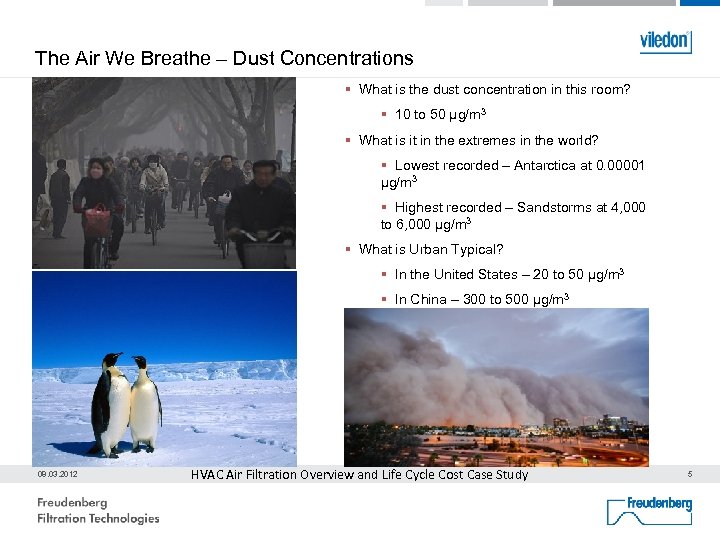 The Air We Breathe – Dust Concentrations § What is the dust concentration in