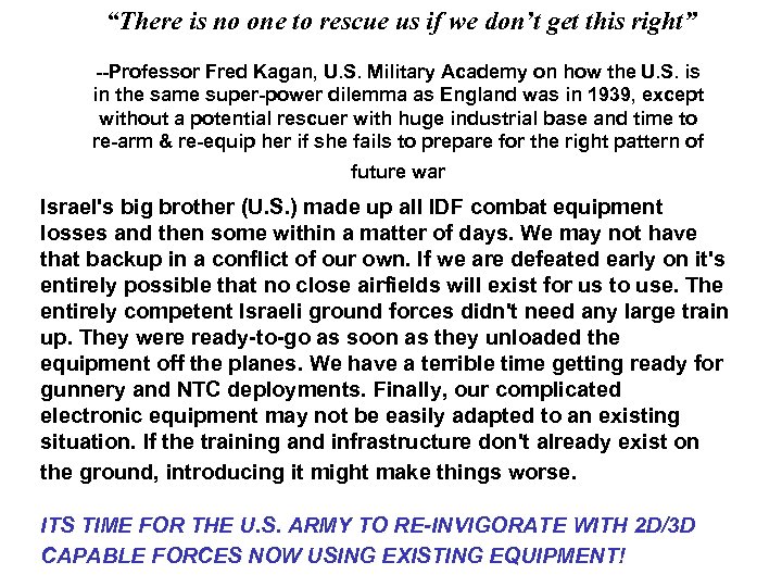 “There is no one to rescue us if we don’t get this right” --Professor