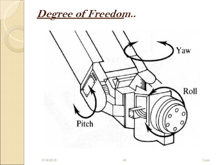 Degree of Freedom. . 3/16/2018 43 Cont. 