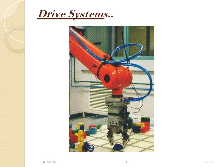 Drive Systems. . 3/16/2018 50 Cont. 