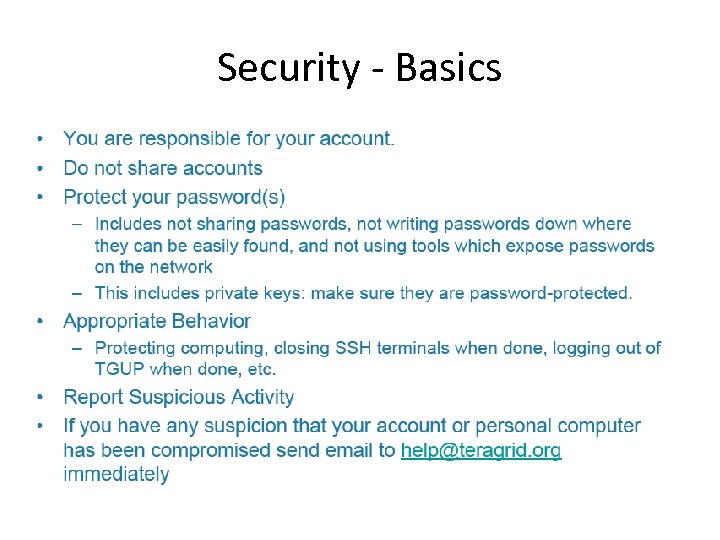 Security - Basics 