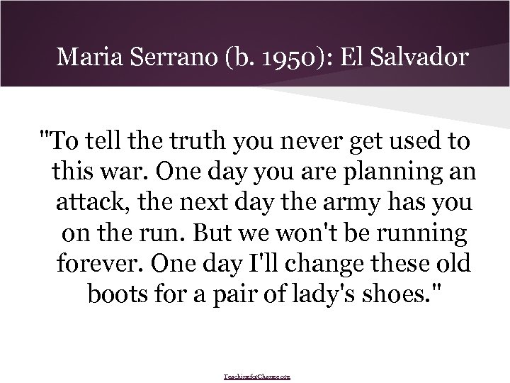 Maria Serrano (b. 1950): El Salvador 