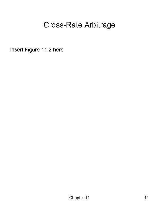 Cross-Rate Arbitrage Insert Figure 11. 2 here Chapter 11 11 