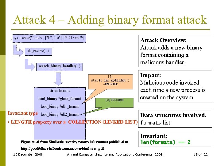 Attack 4 – Adding binary format attack Attack Overview: Attack adds a new binary