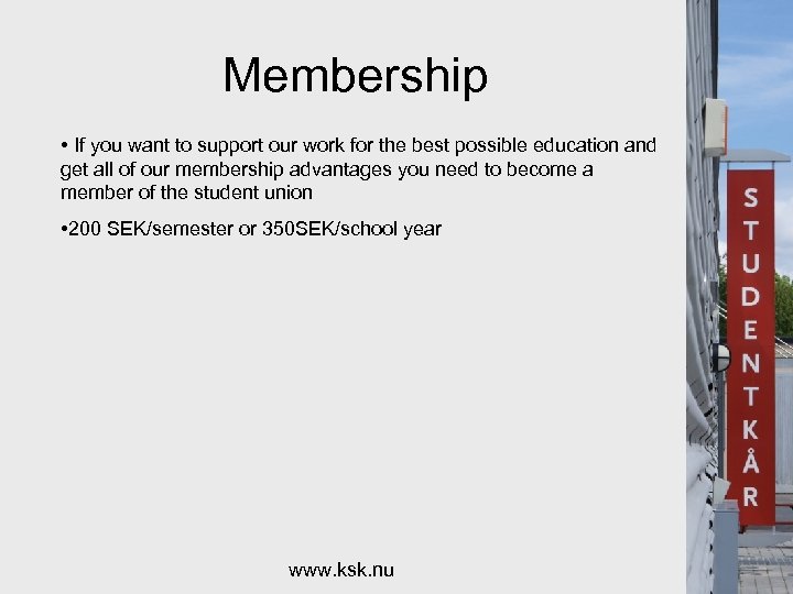 Membership • If you want to support our work for the best possible education