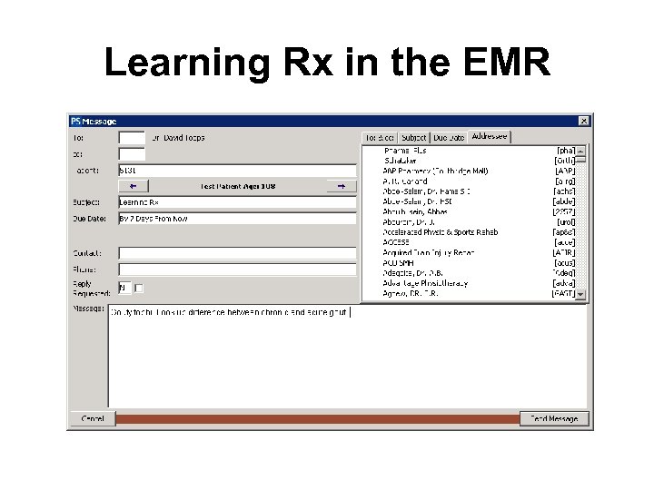 Learning Rx in the EMR 