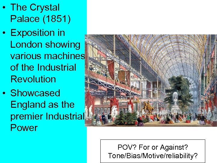 • The Crystal Palace (1851) • Exposition in London showing various machines of