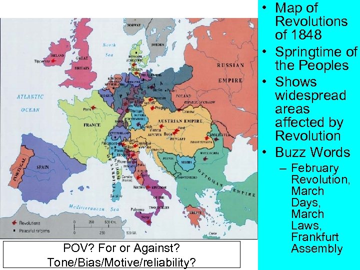  • Map of Revolutions of 1848 • Springtime of the Peoples • Shows