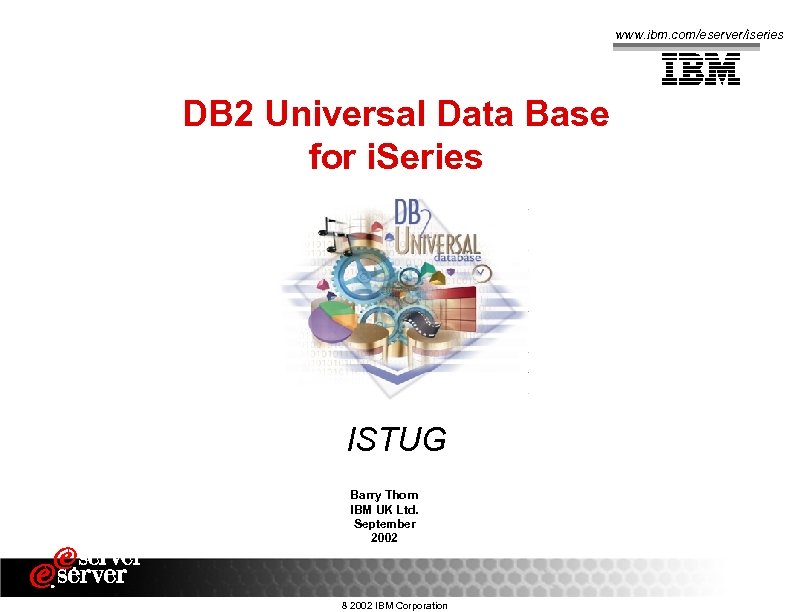 www. ibm. com/eserver/iseries DB 2 Universal Data Base for i. Series ISTUG Barry Thorn