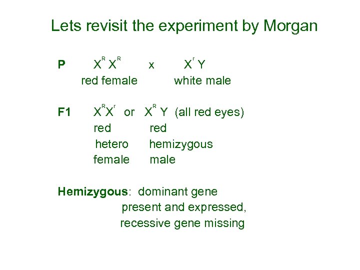 Lets revisit the experiment by Morgan R R r P X X x X