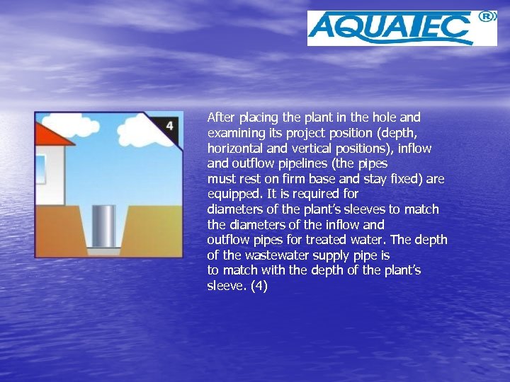 After placing the plant in the hole and examining its project position (depth, horizontal