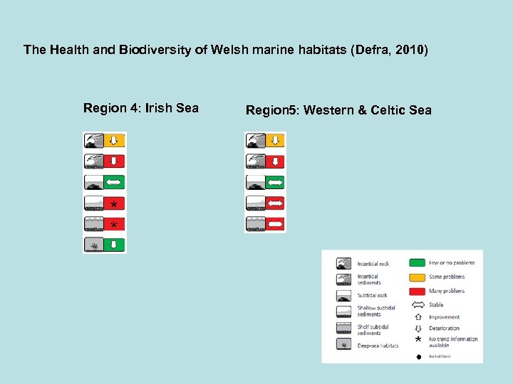 The Health and Biodiversity of Welsh marine habitats (Defra, 2010) Region 4: Irish Sea