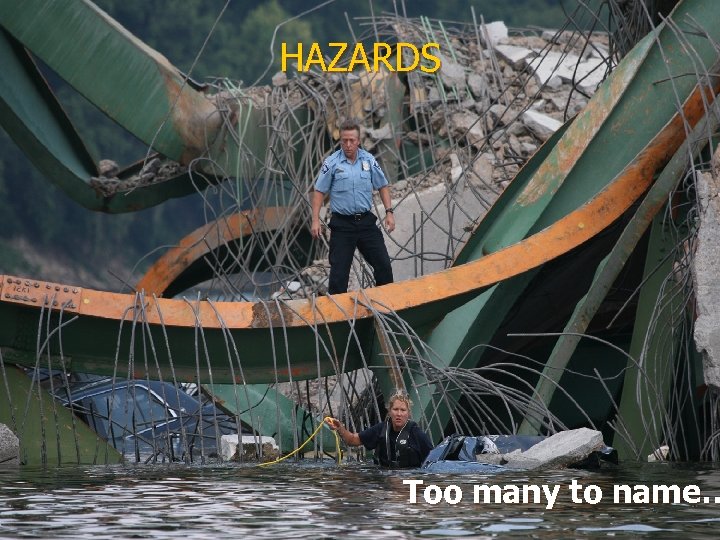 HAZARDS Too many to name… 