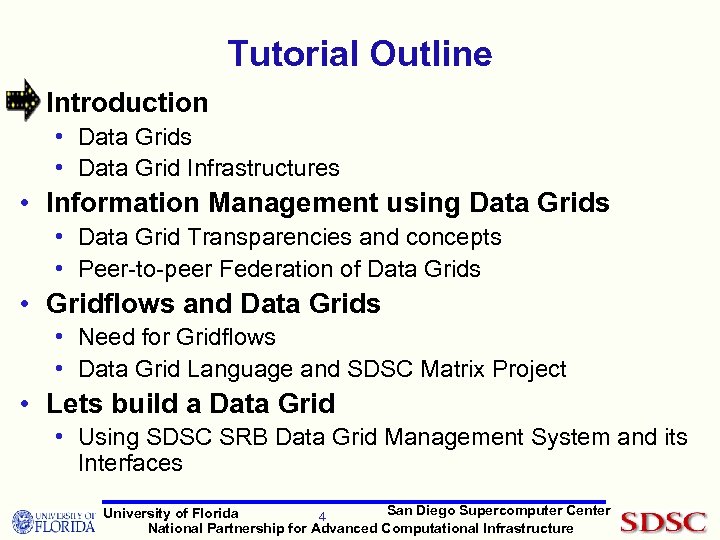 Tutorial Outline • Introduction • Data Grids • Data Grid Infrastructures • Information Management