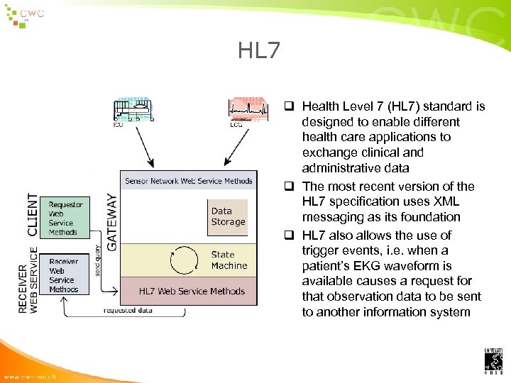 HL 7 q Health Level 7 (HL 7) standard is designed to enable different