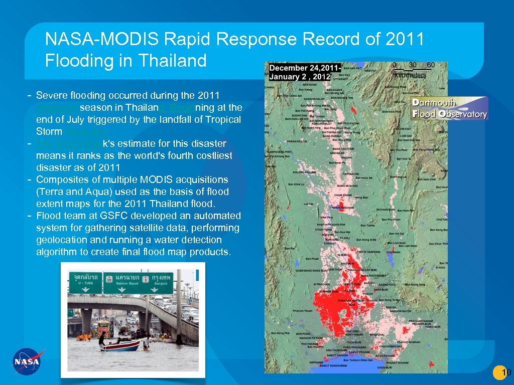 NASA-MODIS Rapid Response Record of 2011 Flooding in Thailand - - Severe flooding occurred