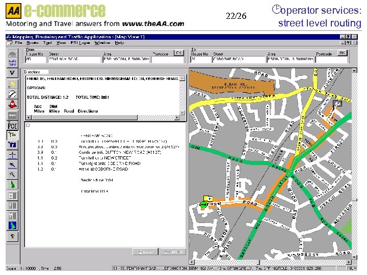 22/26 operator services: street level routing 