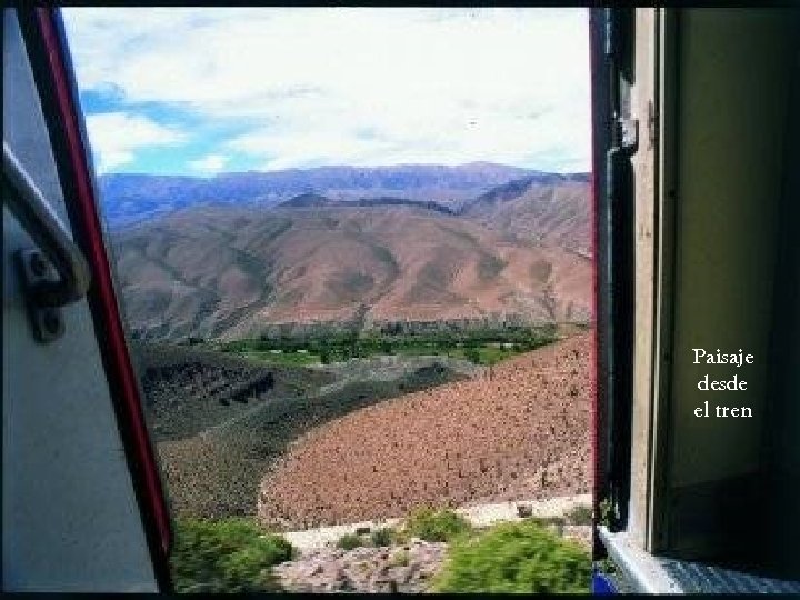 Paisaje desde el tren 